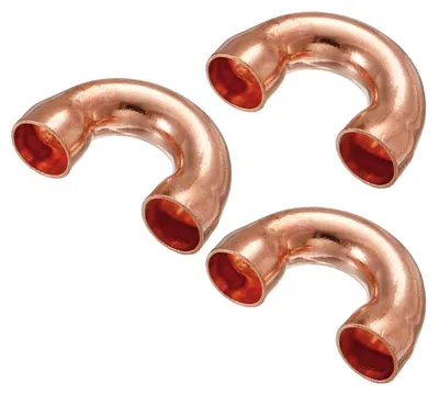 U-förmiger Winkel 180° Kupferrohrverbinder 10 mm, 3 Stück