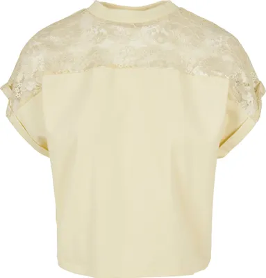 Produktbild von Urban Classics Ladies - Short Oversized Lace Top gelb - XS