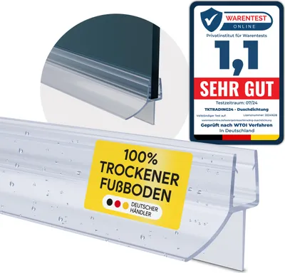 Produktbild von Duschdichtung PVC Ersatzdichtung Duschkabine Bad TYP-6 200cm Glasstärke 10mm