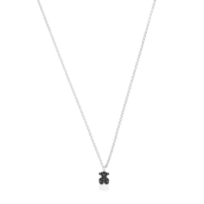 Productafbeelding van Zilveren ketting met een berenbedel, model 1000140600 (ketting, bedel)