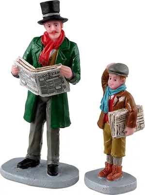 Productafbeelding van Merry Newsboy Set Of 2 Kerstfiguurtje LEMAX