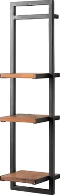 Produktbild von home24 Wandregal - Akazie Massiv / Metall - Anthrazit