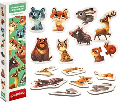 Produktbild von Puzzle-Set Bergtiere Zum Zusammenbauen