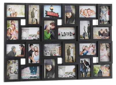 Imagen del producto de TRANKIELO® - Collage de fotos XXL para 24 fotos de 10x15 cm – plástico – Alto 53 cm x Ancho 85 cm