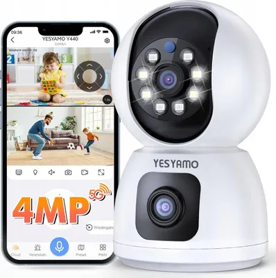 Obrázek produktu pro YESYAMO 4MP vnitřní bezpečnostní kamera, PTZ 360°
