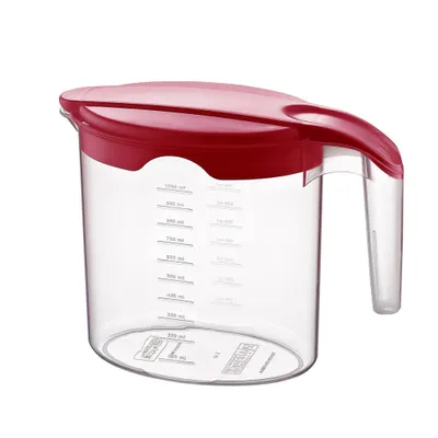 Image de Orion Pot à boisson Pot à boisson en plastique avec couvercle 1l