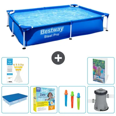 Immagine prodotto di Bestway Steel Pro, piscina rettangolare - 221x150x43 cm - 5 pezzi, modello S57
