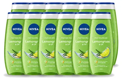 Immagine prodotto di 12 flaconi di gel doccia Nivea al limone e agli oli - 250 ml - confezione  - 12 pezzi