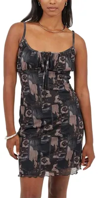 Productafbeelding van Brave Soul - Onderjurk-stijl voor dames, met strikdetail, smalle pasvorm GT37468 (36 DE) (Grijs/Zwart)