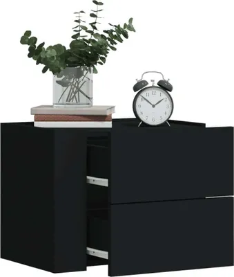 Obrázok produktu pre vidaXL Nástenné nočné stolíky 2 ks čierne 45x30x35 cm