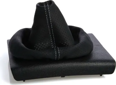 Produktbild von Schaltsack passend für VW Golf II Echtes Leder weiße Naht Perforiert/Gelocht Neu