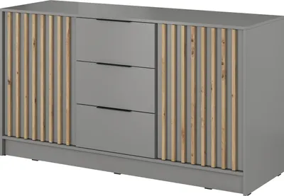 Produktbild von MINIO Kommode NELLY 3D Artisan Eiche / Grau