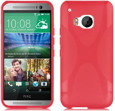 Produktbild von Cadorabo Handyhülle für HTC ONE M9 in Rot Hülle Schutzhülle TPU Silikon Backcover Case