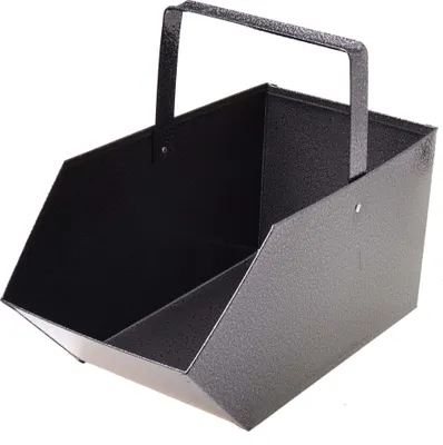 Produktbild von Aqbau® Kohlenkasten Kohlenschütte Aschekasten Aschebehälter Metallkohlenkasten Alt silber