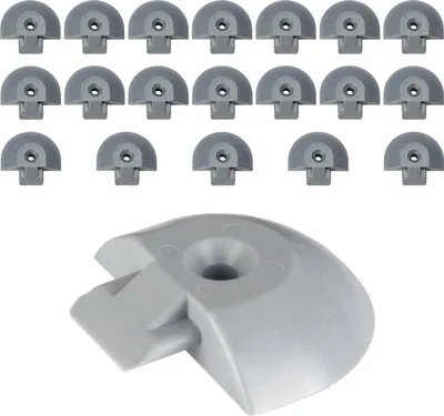 Produktbild von Safetytex Endkappe für Airlineschiene Zurrschiene 20 Stück rund grau