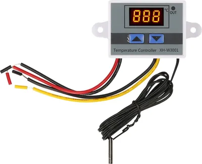 Produktbild von Elektronischer Temperaturregler, LED-Anzeige, Thermostatmodul, Temperaturkontrollschalter mit wasserdichter NTC-Sonde -50–110 °C für Kühlschrank 110–220 V, 1500 W