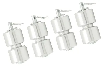 Image de Lot de 4 roulettes pour hayon de remorque : compactes et robustes, pour soulever facilement le hayon de la remorque et relever la plate-forme