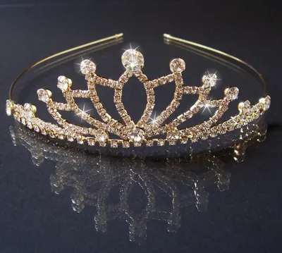 Goldene Krone Tiara - Prinzessin Diadem Für Hochzeit & Feste | Mit Glitzernden Steinen Für Königlichen Look