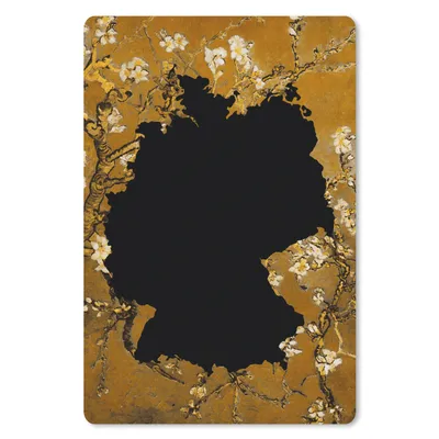 Produktbild von MuchoWow® Mauspad Mousepad Karte - Deutschland - Mandelblüte 18x27 cm - Mousepads - Maus Mat - Pad - Mausunterlage