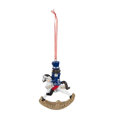 Produktbild von Clayre & Eef Weihnachtsanhänger Nussknacker 10 cm Blau Kunststoff