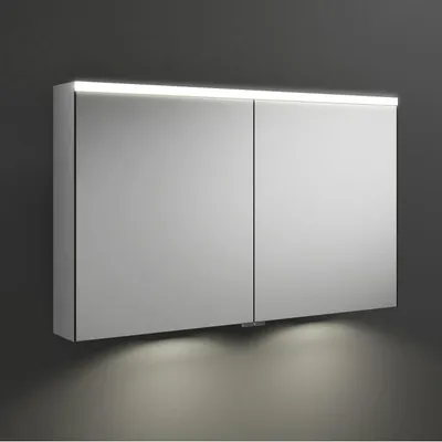 Produktbild von burgbad Iveo Spiegelschrank mit LED-Beleuchtung und LED-Waschtischbeleuchtung 110,8 cm