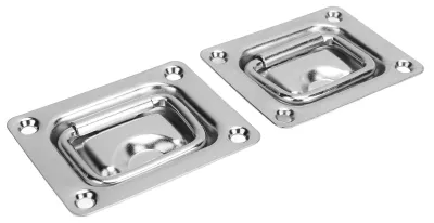 Obrázek produktu pro 76 × 57 mm, 2 ks, zapuštěná zvedací madla, nerezová ocel 304, odolná zapuštěná madla