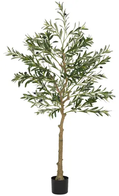 Produktbild von Kš¹nstlicher Olivenbaum, 150 cm, kš¹nstliche Zimmerpflanze, Dekopflanze fš¹r Zuhause, Bš¹ro, Wohnzimmer, Schlafzimmer