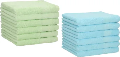 Produktbild von Betz 12 Stück Gästetücher 30x50 cm PALERMO 100% Baumwolle  Farbe: grün und türkis