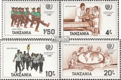 Produktbild von Briefmarken Tansania 1986 Mi 288-291 (kompl.Ausg.) postfrisch Jahr der Jugend