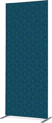 Produktbild von Showdown Textil Raumteiler Deko - 100-200 Hexagon - Blau - Aluminiumrahmen - Schwarz