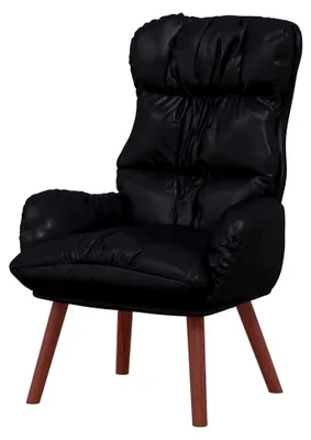 Produktbild von Sessel Schwarz 69 x 74 x 93 cm Kunstleder, Moderner Loungesessel, stilvoller Polstersessel für Wohnzimmer und Büro