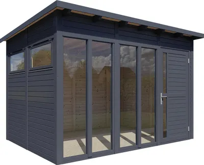 Produktbild von Gartenhaus Bertilo Pentus 3 Office inkl. Fußboden 359 x 266 cm anthrazit