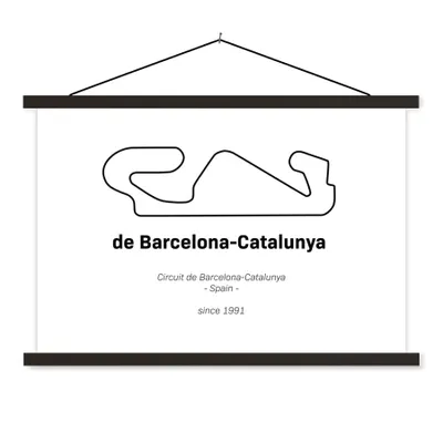 Produktbild von MuchoWow® Textilposter Formel 1 - Rennstrecke - Barcelona 150x100 cm mit schwarzem Rahmen - Schlafzimmer