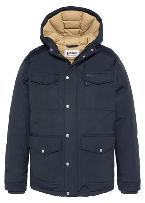 Productafbeelding van Schott NYC herenparka, model Bairon-Navy-m, blauw, maat M