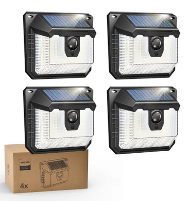 Produktbild von Philips Wandleuchten 3,6 W, Schwarz, Kunststoff, III, Modern, Garten, Terrasse, Bewegungssensor, Tag-/Nachtsensor