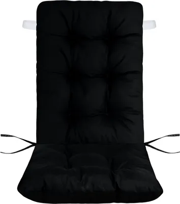 Produktbild von Domarex Gartenstuhlkissen SILLA DUO 125x50 cm  sitzkissen stuhl  stuhlkissen kissen stuhlkissen für den Gartenstuhl outdoor  - Schwarz