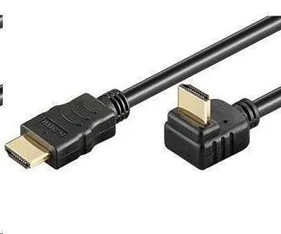 Immagine prodotto di Cavo PremiumCord HDMI ad alta velocità+Ethernet, spina piegata placcata in oro 270° 1m (kphdmeb1)