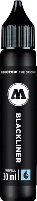 Produktbild von Blackliner Nachfülltinte 30ml schwarz Packung mit 6 Stück