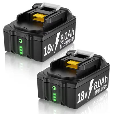 Zdjęcie produktu dla Akumulator litowo-jonowy, pojemność 8000 mAh, napięcie 18 V, zestaw 2 sztuki o pojemności 8,0 Ah