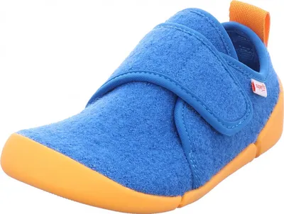 Produktbild von Superfit Barefit Venti Kinder Barfuß-Hausschuhe Blau/Orange, 1-006701-8000 - Gr. 29