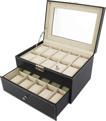 Productafbeelding van Famanu Horlogebox - Compacte opbergdoos voor horloges en sieraden