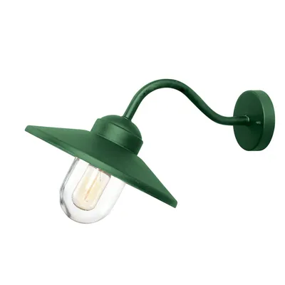 Produktbild von Außenwandleuchte Edelstahl Glas E27 IP44 Tannengrün Maritim Außenlampe Wand