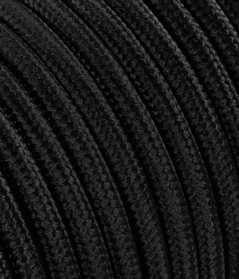 Textilkabel 2x0,75 mm², schwarz, 20 m, Made in Italy