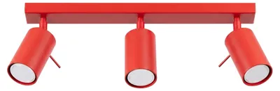 Obrázok produktu pre Stropné svietidlo RING 3L červené 3xGU10 10 W oceľ 16x6x45 cm Sollux Lighting