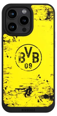 Produktbild von NIVOCASE Handyhülle für Apple iPhone 15 Pro Max  Hülle NIVOpure Case Schwarz BVB Borussia Dortmund Offizielles Lizenzprodukt