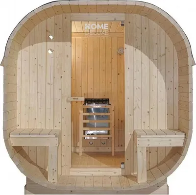 Immagine prodotto di Home Deluxe - Sauna da esterno CUBE DELUXE - L - dimensioni: ca. 220 cm x 185 cm x 194 cm, legno: abete rosso - incl. riscaldatore sauna e accessori sauna I Sauna da giardino, sauna da esterno, sauna a botte per 4 persone