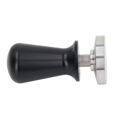 Obrázek produktu pro Tamper na kávu, tamper na kávu, černý tamper na kávu, tamper na kávu z nerezové oceli, tamper na kávu s plochým dnem, spodní lis na kávu s plochým dnem