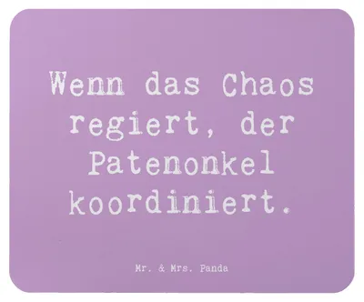 Produktbild von Mr. & Mrs. Panda Mousepad Spruch Patenonkel Held - Lavendeltraum - Geschenk, Mouse Pad, mousematte, Patenschaft, Verwandte, pc mausunterlage, Mauspad, Familie, Jubiläen