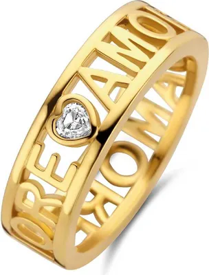 Produktbild von 12227ZY/56 Ring Amore mit Zirkonia vergoldet 12227ZY Ti Sento Milano