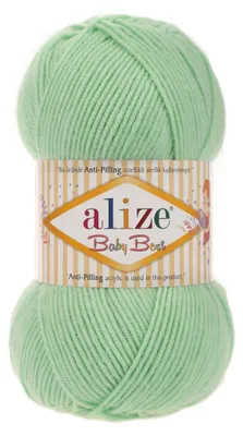 100g Strickgarn ALIZE Baby Best 41 light green Babywolle
